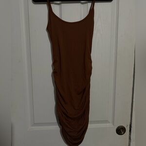 Fashion Nova Brown Midi Dress